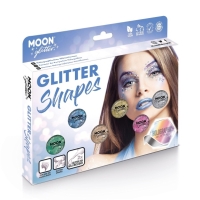 Sada trblietok Glitter Shapes holografický mix 6 farieb + fixačný gél