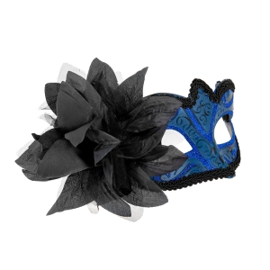 �krabo�ka karnevalov� �erno-modr� s kv�tinou