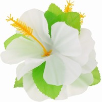 Sponka Havajský kvet, biely 1 ks