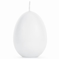 Sviečka Vajíčko biele, 10 cm (1 ks)