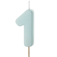 Svieka narodeninov slo 1, svetlo modr 5,5 cm