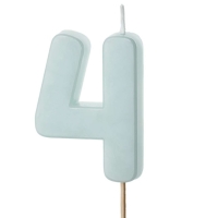 Svieka narodeninov slo 4, svetlo modr 5,5 cm