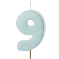 Svieka narodeninov slo 9, svetlo modr 5,5 cm