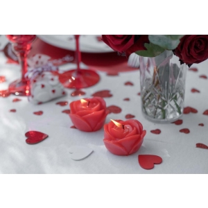 Svíčka ve tvaru růže červená 7x5 cm