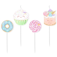 Svieky na tortu Crazy Cake 4 ks