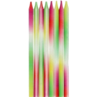 Sviečky na tortu Neon Delight 10 cm, 24 ks