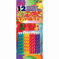 Svieky na tortu multicolor ikm prok 12 ks
