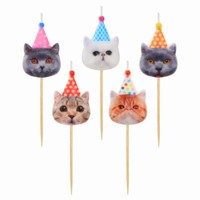 Sviečky narodeninové Party mačky 5 ks