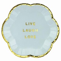 TANIERE Live Laugh Love svetlo modré 13cm 6ks