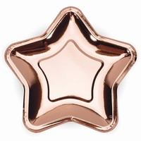 TANIERE papierové Hviezda ružové zlato 18cm