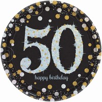 TANIERE papierov Sparkling Celebrations "50" 23cm 8ks