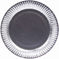 Taniere papierov metalick strieborn 23 cm, 8 ks