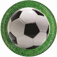 Tanieriky Eko papierové - Futbal 23 cm, 8 ks