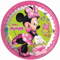 Tanieriky Eko papierové - Minnie Mouse 23 cm, 8 ks