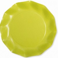TANIERIKY papierov ECO limetkovo zelen 21cm 10ks