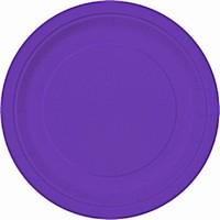 Tanieriky papierové Neon Purple 17 cm, 20 ks
