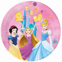 Tanieriky papierové Princess Disney Live Your Story 23 cm, 8 ks