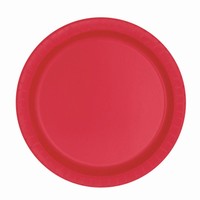 Tanieriky papierové červené 17 cm 8 ks