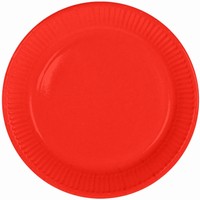 Tanieriky papierové červené 8 ks 23 cm