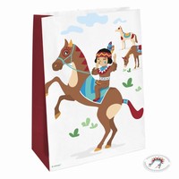 TAŠKA darčeková papierová Indiáni 14,7x21cm 4ks
