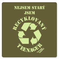 Tričko humorné s českým textom "Nejsem starý, jsem recyklovaný" veľ. XL