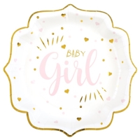 Taniere papierové Baby Girl 21 x 21 cm 10 ks