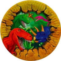 Taniere papierové Dinosaury 23 cm, 8 ks