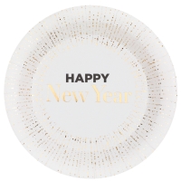 Taniere papierové HNY bielo-zlaté 22,5 cm 10 ks