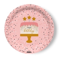 Taniere papierov Happy Birthday Confetti 22,7 cm 8 ks