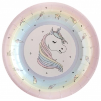 Taniere papierov Jednoroec pastelov 22,5 cm 10 ks