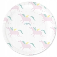 Taniere papierov Unicorn pastel 23 cm 6 ks