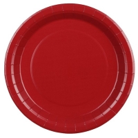 Tal��e pap�rov� tmav� �erven� 23 cm 6 ks