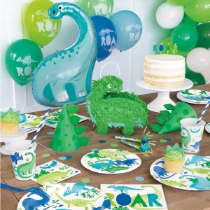 Talky paprov Dino party 17 cm 8 ks