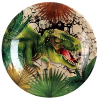 Tanieriky papierové Dinosaur 22,5 cm 10 ks