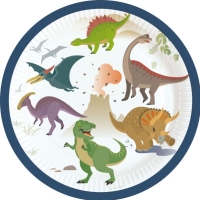 Tanieriky papierové Dinosaury 18 cm 8 ks