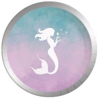 Tanieriky papierové Elegant Mermaid 23 cm, 8 ks