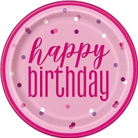 Talky paprov Happy Birthday rov 22 cm 8 ks