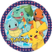 Tanieriky papierové Pokémon 23 cm, 8 ks