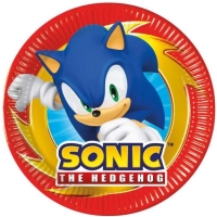Tanieriky papierové Sonic 20 cm, 8 ks