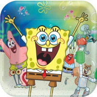 Tanieriky papierové SpongeBob 23 x 23 cm 8 ks