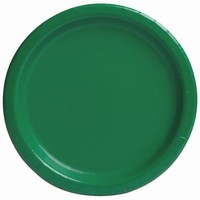 Tanieriky papierové smaragdovo zelené 23 cm, 8 ks