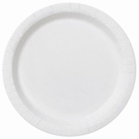 Tanieriky papierové biele 23 cm, 8 ks