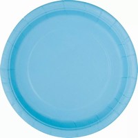 Tanieriky papierové svetlo modré 23 cm, 8 ks