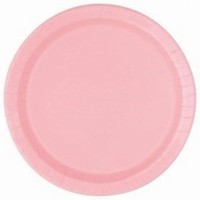 Tanieriky papierové svetlo ružové 23 cm, 8 ks