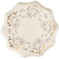 Talky paprov bov s kvtinovm potiskem 20 cm 6 ks