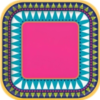 Tanieriky papierov tvorcov Boho Fiesta 18 cm 10 ks