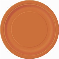 Tanieriky papierové oranžové 17 cm, 8 ks