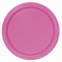 Tanieriky papierové ružové 17 cm, 8 ks
