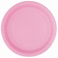 Tanieriky papierové svetlo ružové 17 cm, 8 ks