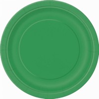 Tanieriky papierové zelené 17 cm, 8 ks